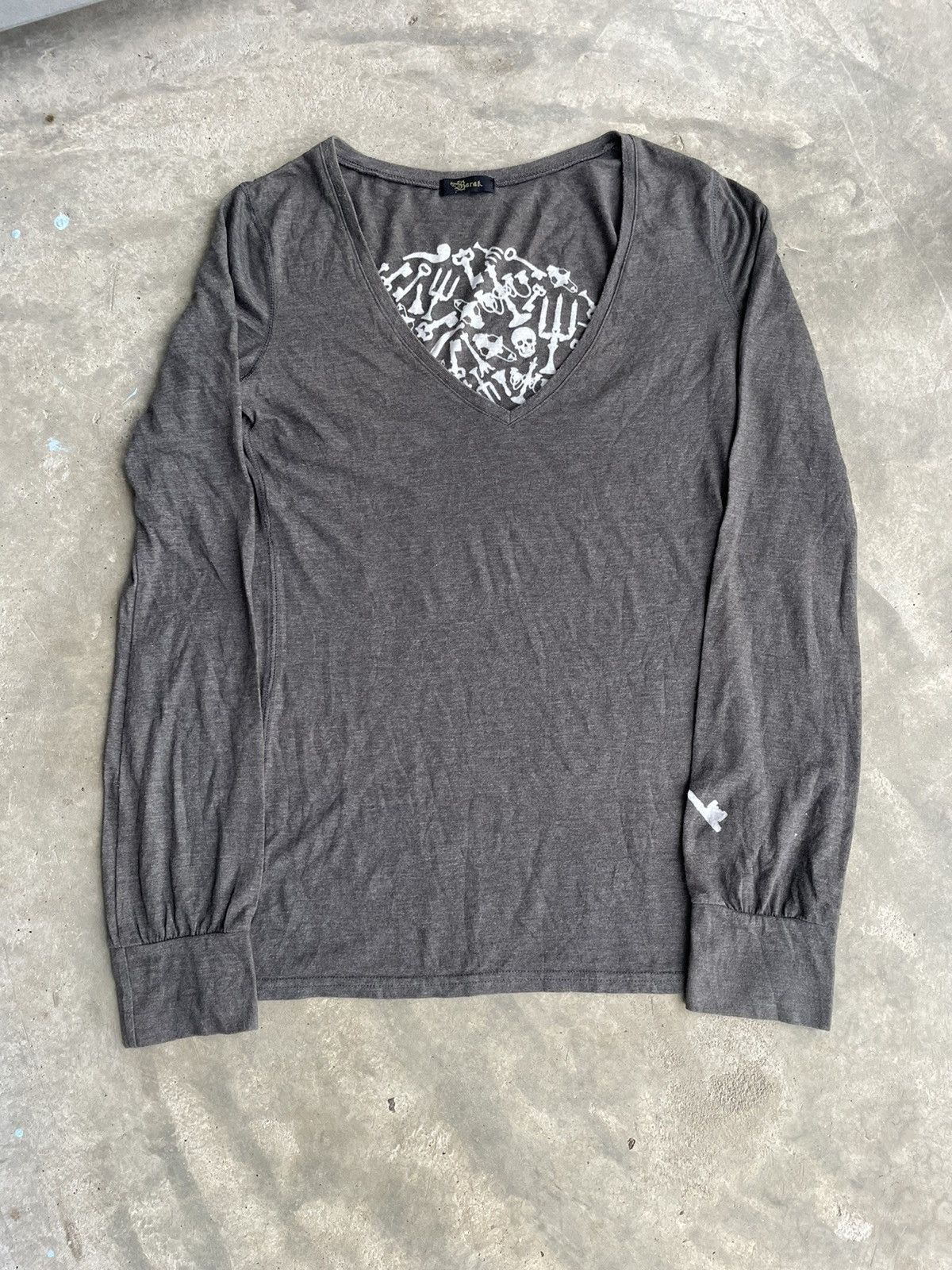 14th Addiction × If Six Was Nine × Japanese Brand Vintage Barak Skull Longsleeve Ifsixwasnine Size M / US 6-8 / IT 42-44 - 3 Thumbnail