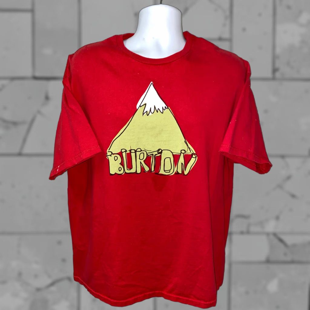 Burton Burton Red Mountain T-Shirt Mens Large Red Short Sleeve 23 In Armpit Band Burton Model Regular Cotton Size US L / EU 52-54 / 3 - 1 Thumbnail