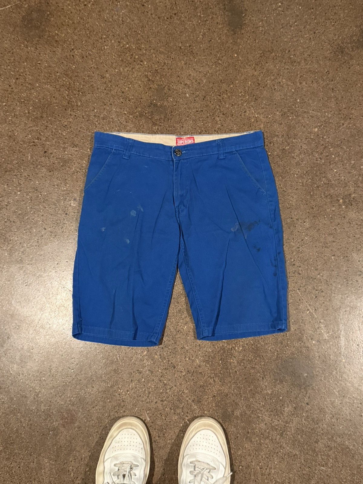 Superdry Superdry japan blue cotton twill shorts thrashed and faded Size US 32 / EU 48 - 1 Thumbnail