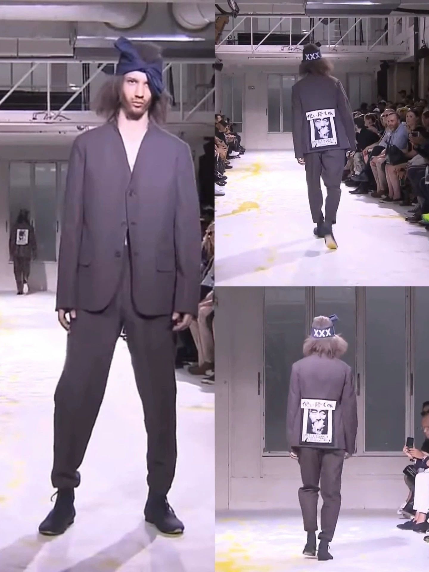 Yohji Yamamoto Yohji Yamamoto 15SS J75 Gray Check w/ Purple Lines Jacket Size US M / EU 48-50 / 2 - 2 Thumbnail