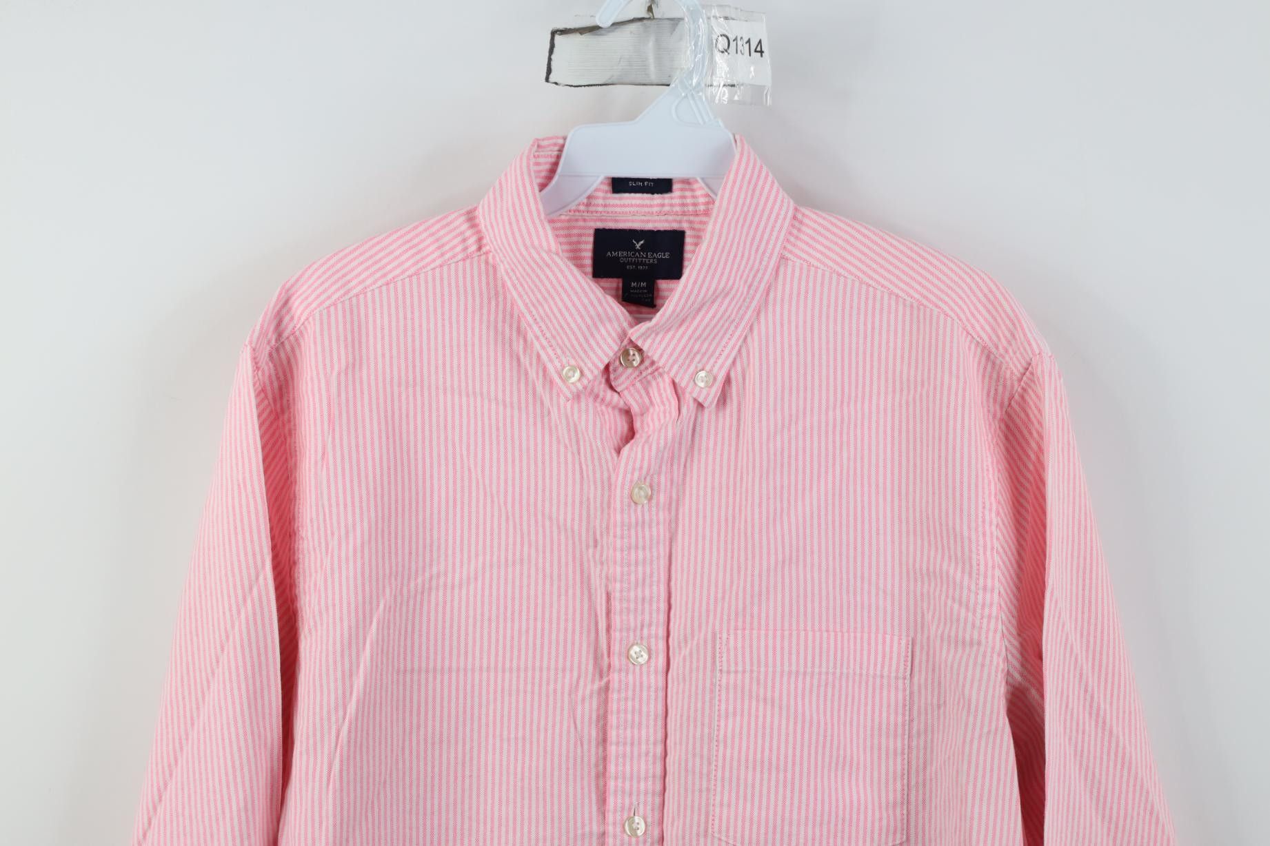 American Eagle Outfitters American Eagle Outfitters Striped Collared Button Down Shirt Size US M / EU 48-50 / 2 - 2 Thumbnail