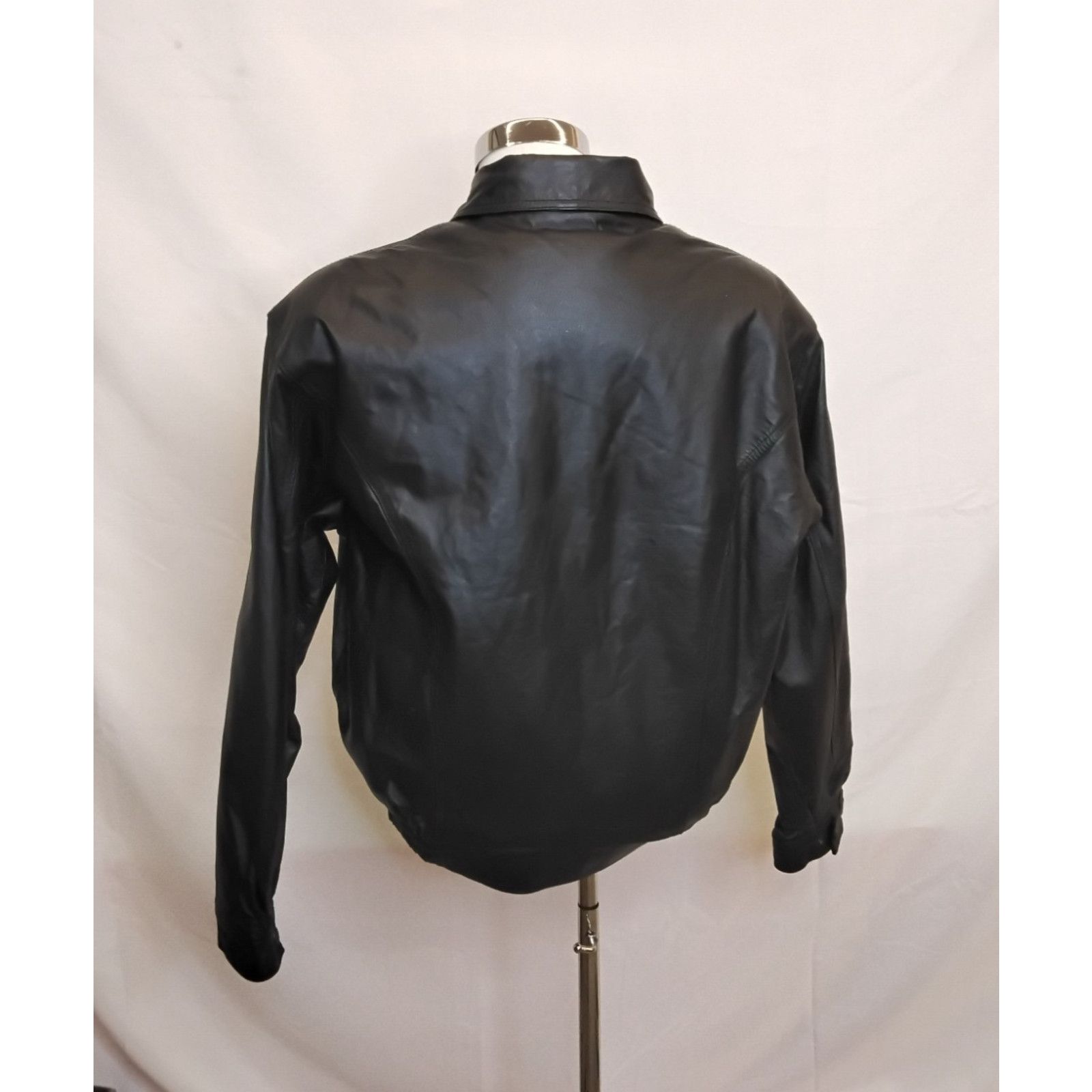 Oscar Piel Oscar Piel Leather Bomber Jacket Men M Black Removable Liner Size US M / EU 48-50 / 2 - 3 Thumbnail