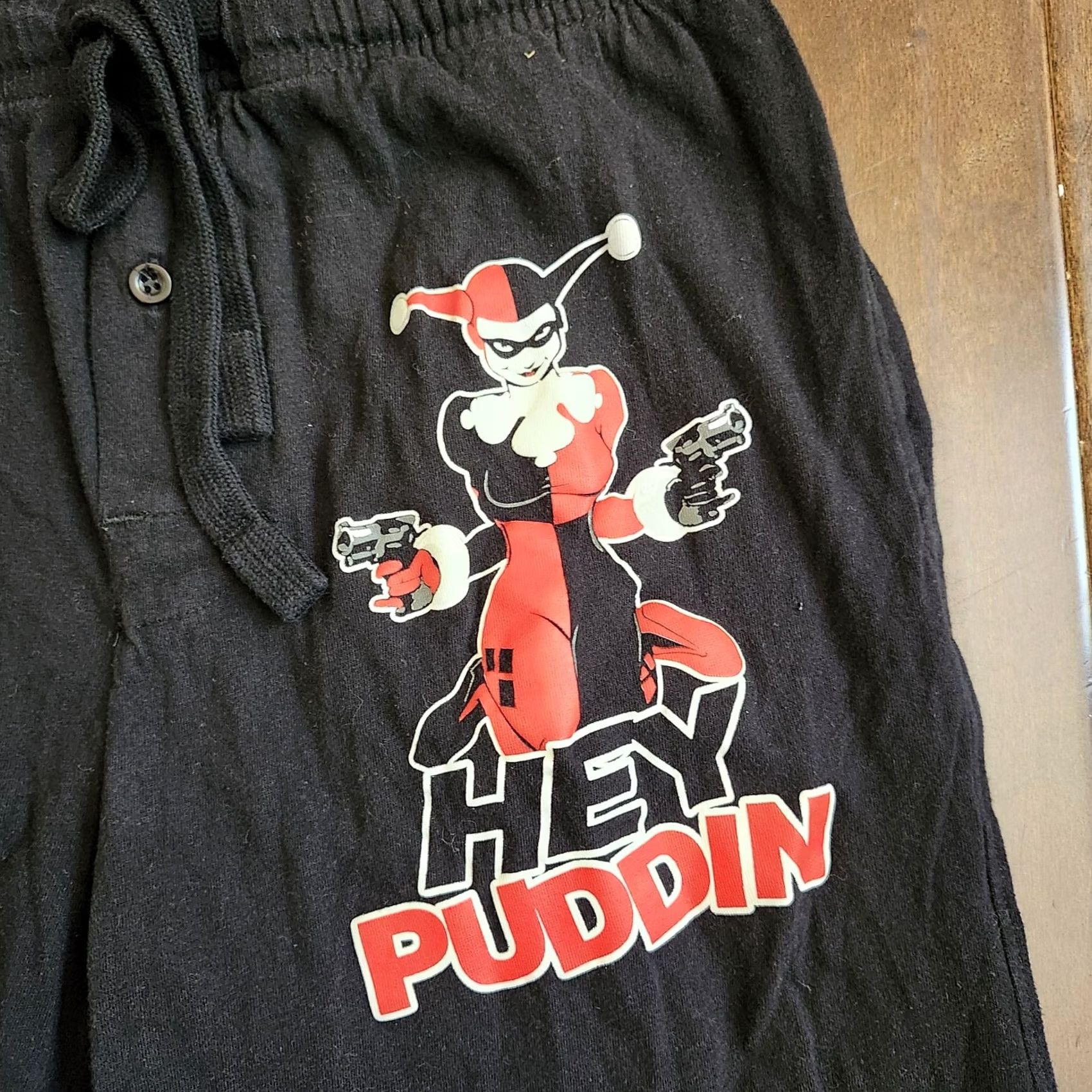 DC Comics DC Comics Pajama Pants Bottoms Harley Quinn Women Small S Black 100% Cotton Drawstring Machine Washable Pants Style Comics Size 28" / US 6 / IT 42 - 4 Thumbnail