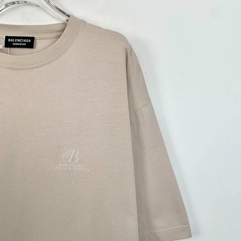 Other Balenciaga Beige logo short sleeve T-shirt with round neck Size US XXS / EU 40 - 3 Thumbnail