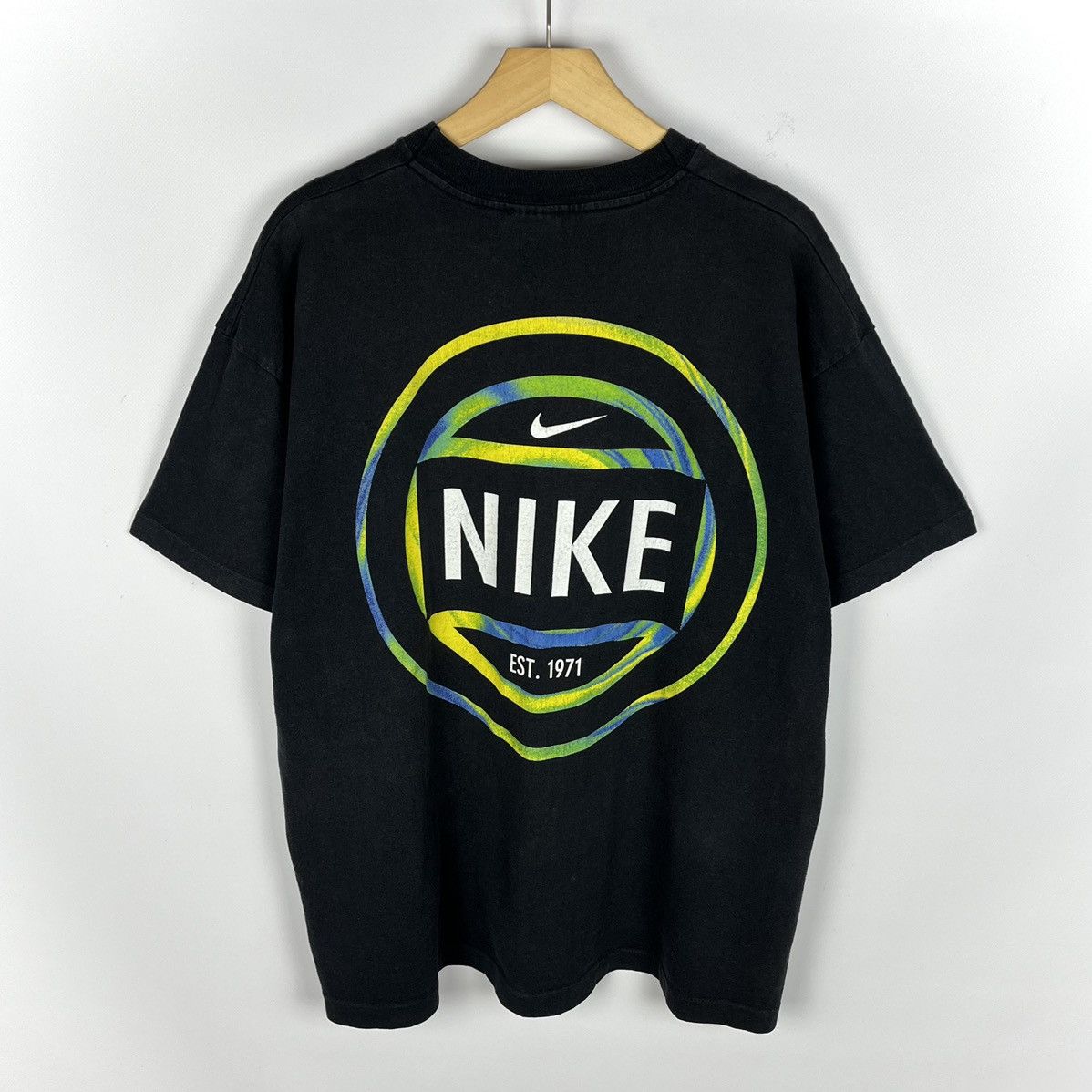 Nike × Vintage Iconic Vintage Nike big logo y2k sunfaded tee 90’s Size US L / EU 52-54 / 3 - 1 Thumbnail