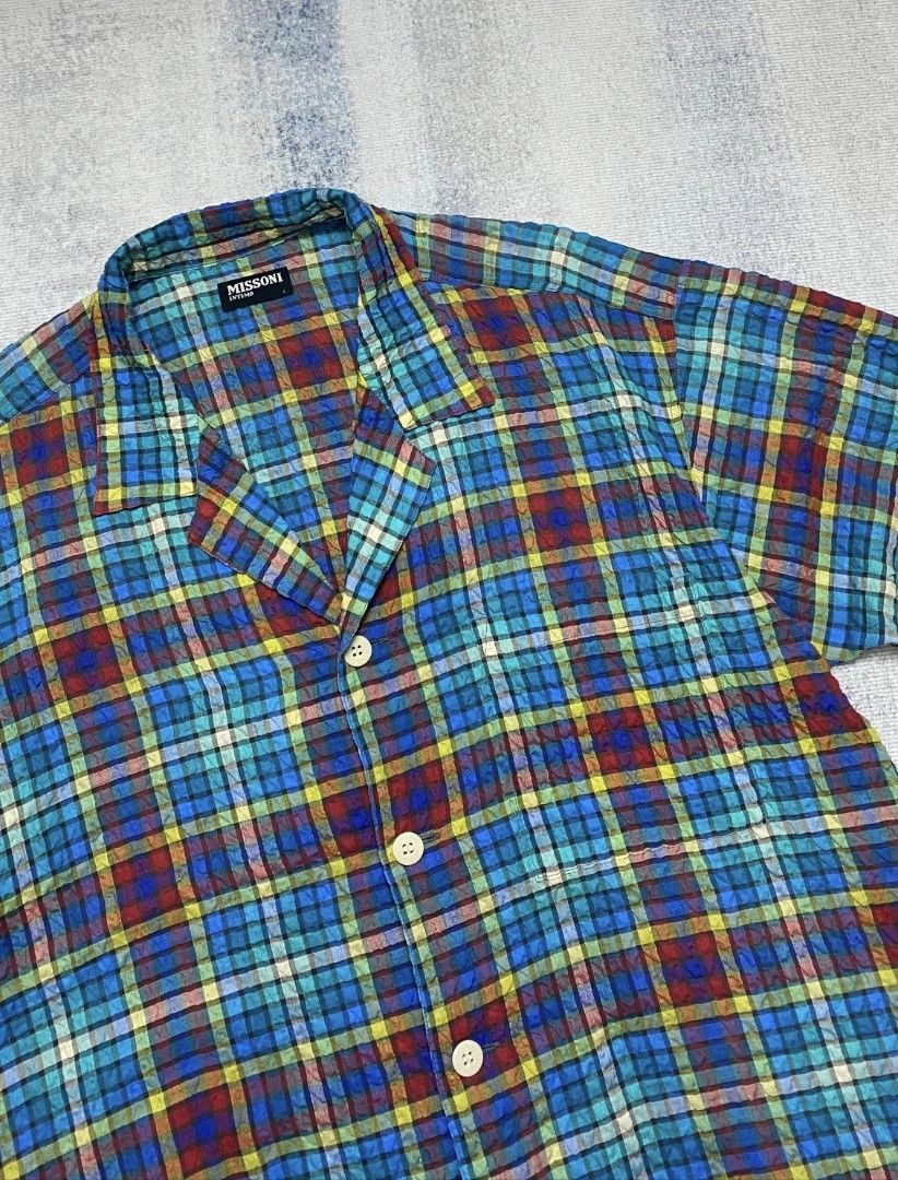 Missoni Vintage Missoni Plaid Shirt Size US L / EU 52-54 / 3 - 4 Thumbnail