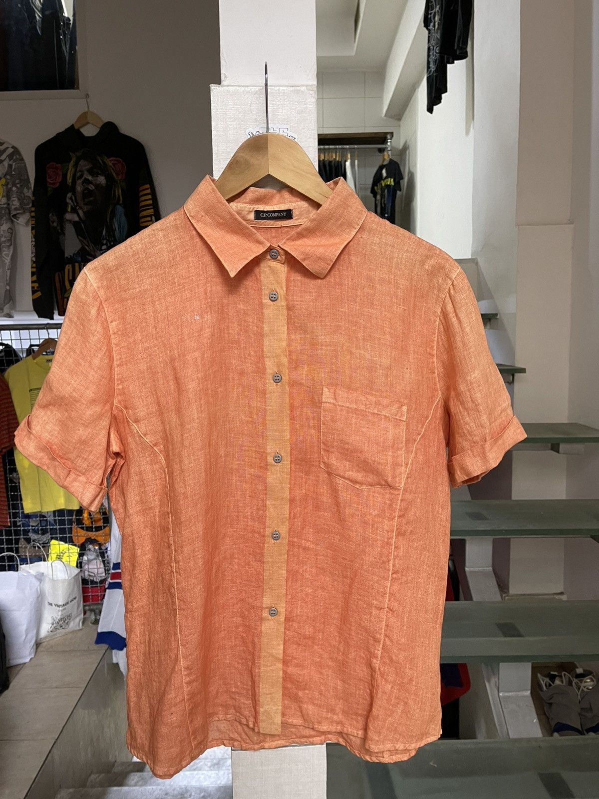 C.P. Company × Vintage Vintage CP Company Linen Shirt Size XL / US 12-14 / IT 48-50 - 1 Thumbnail