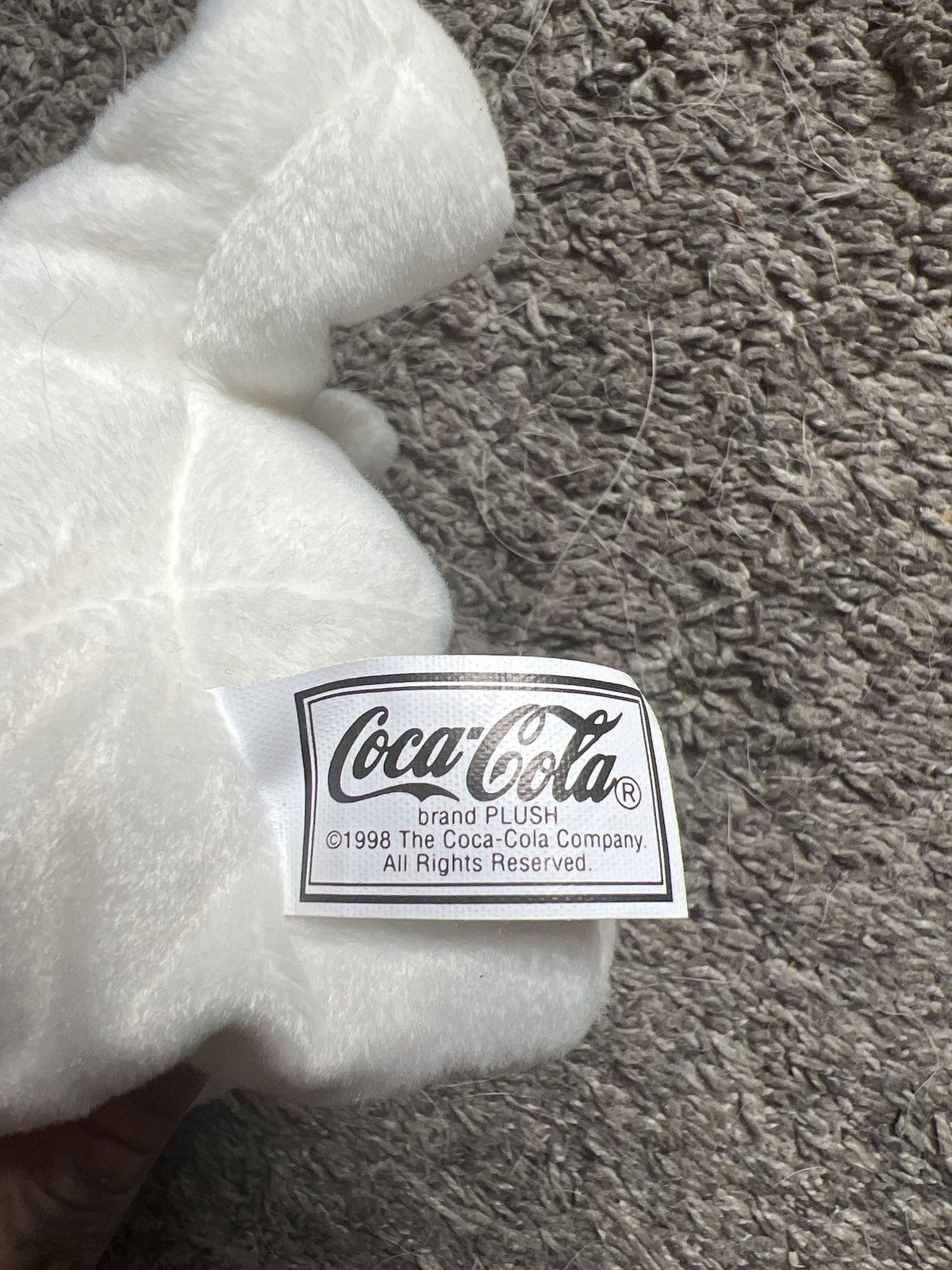 Coca Cola 1998 Coca-Cola Polar Bear In Blue Night Cap Bean Bag Plush Size ONE SIZE - 6 Thumbnail