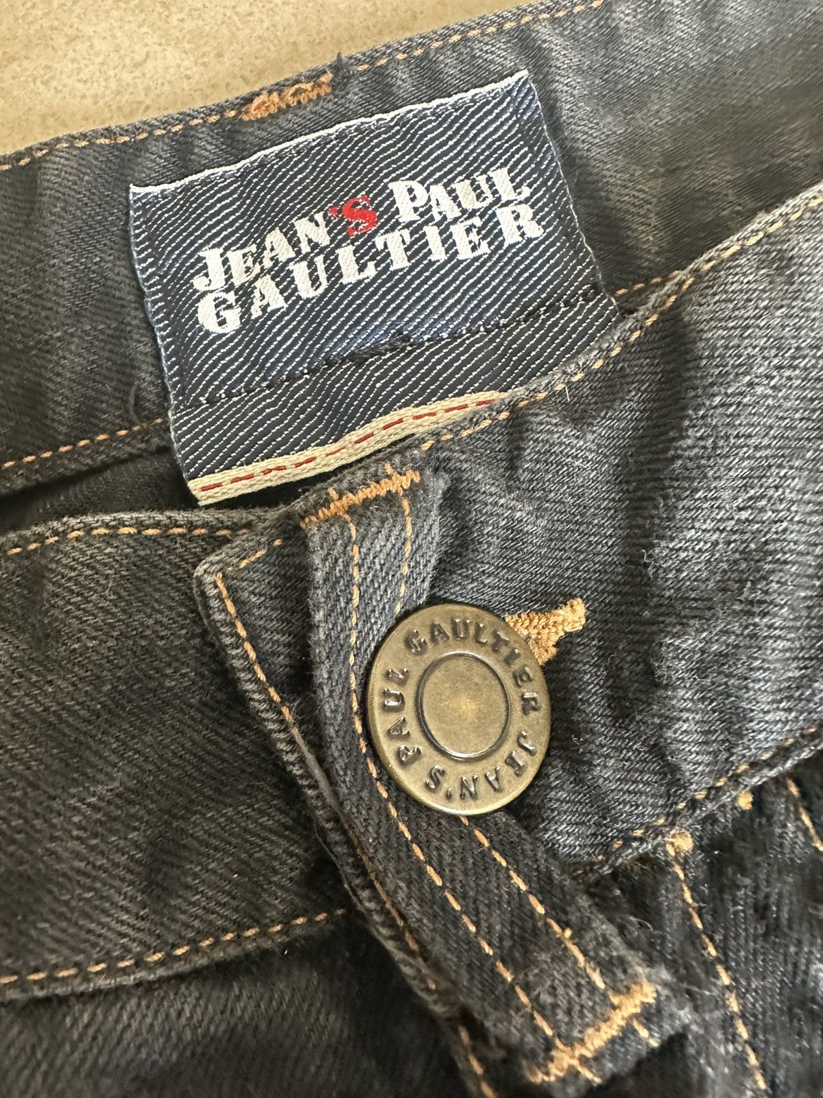 Jean Paul Gaultier VTG Jean’s Paul Gaultier Black Straight Leg Denim Jeans W36 Size US 36 / EU 52 - 2 Thumbnail