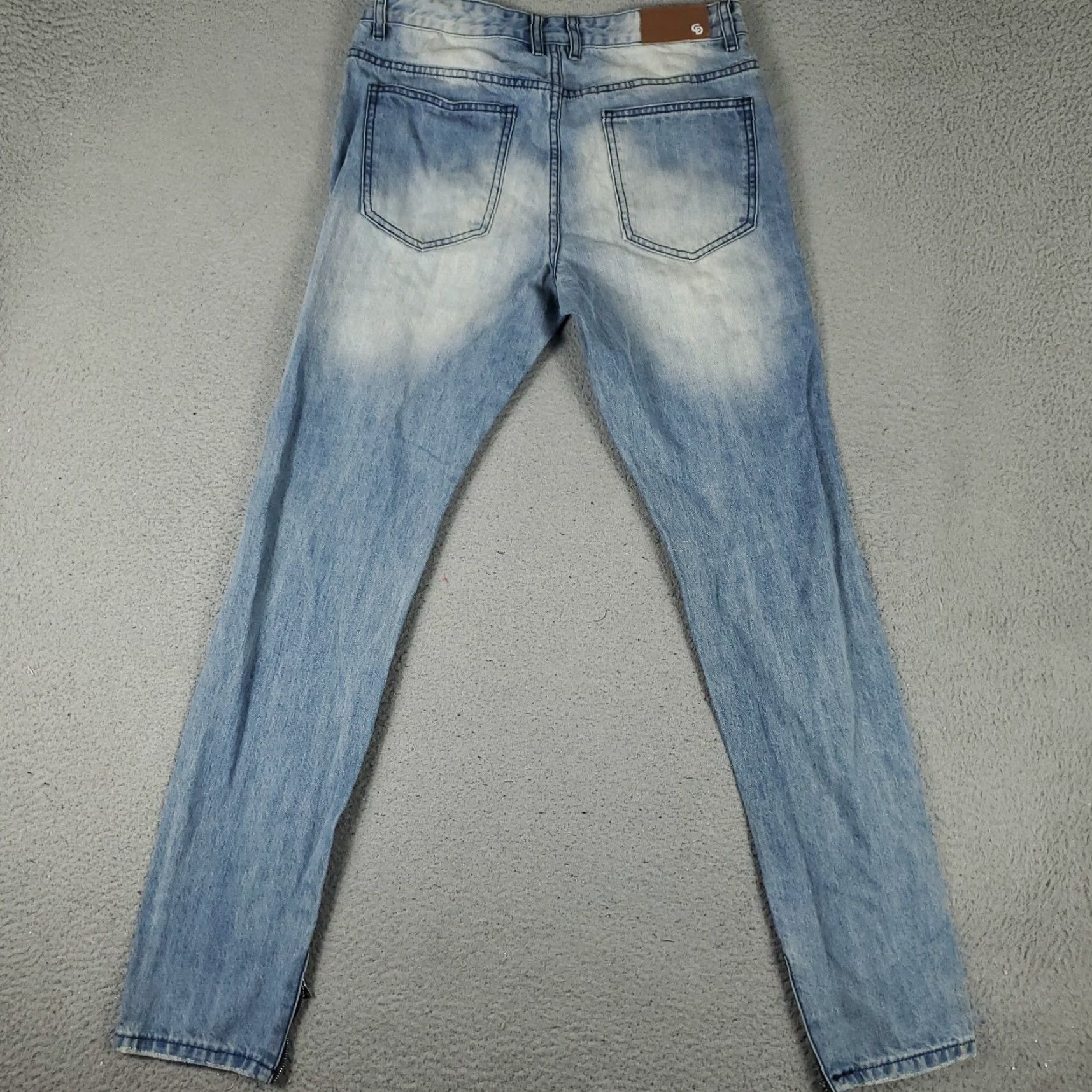 Denime Crysp Denim Mens 32x34 Blue Straight Slim Fit Jeans Pants Size US 32 / EU 48 - 7 Thumbnail