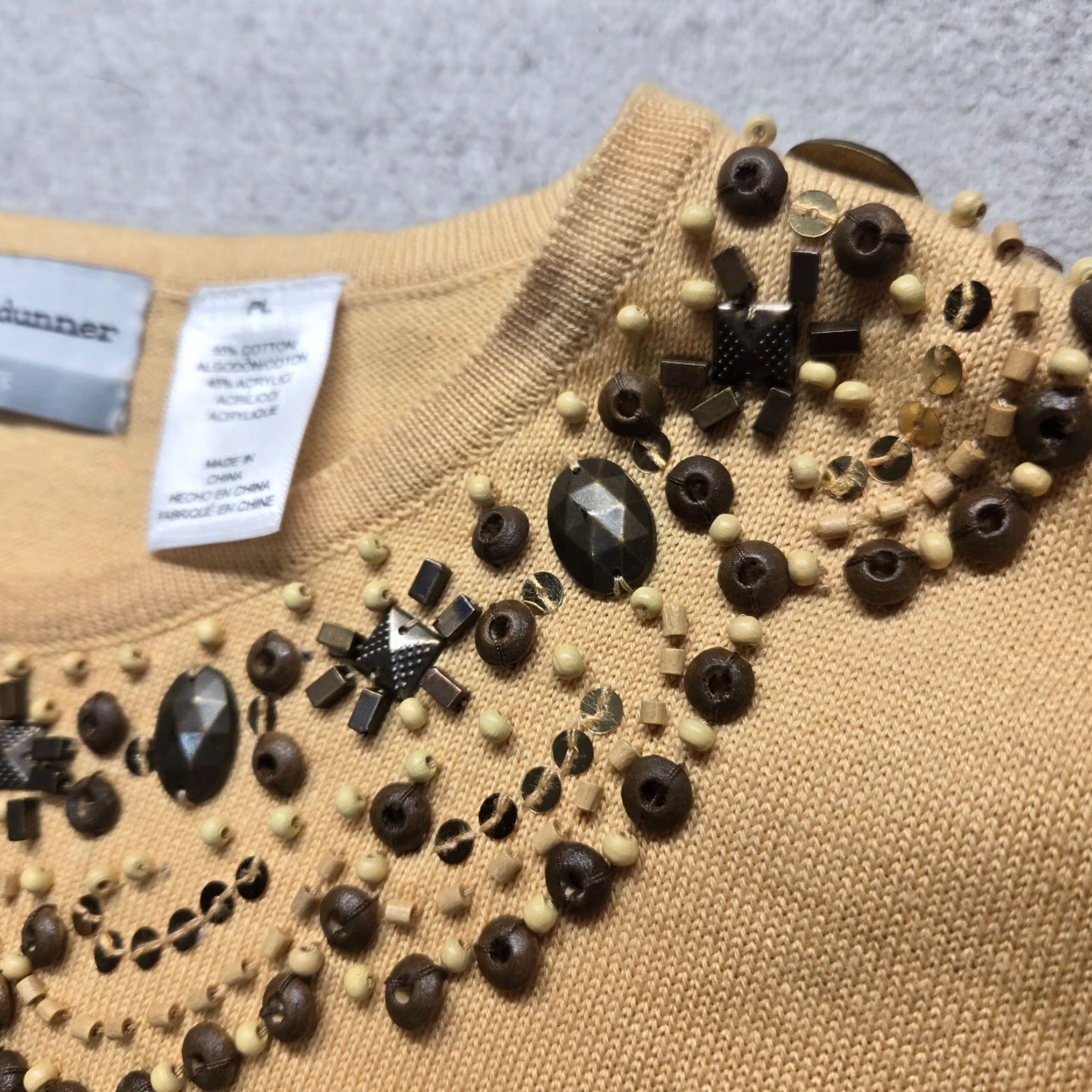 Vintage Alfred Dunner Brown Sweater Short Sleeve Pullover Adult Women's Petite Large Size L / US 10 / IT 46 - 3 Thumbnail
