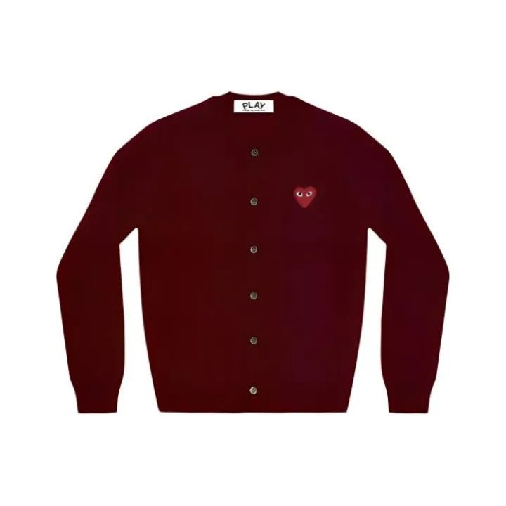 Comme des Garcons Comme des Garçons Red Heart Cardigan Sweater 0079 Size S / US 4 / IT 40 - 1 Thumbnail