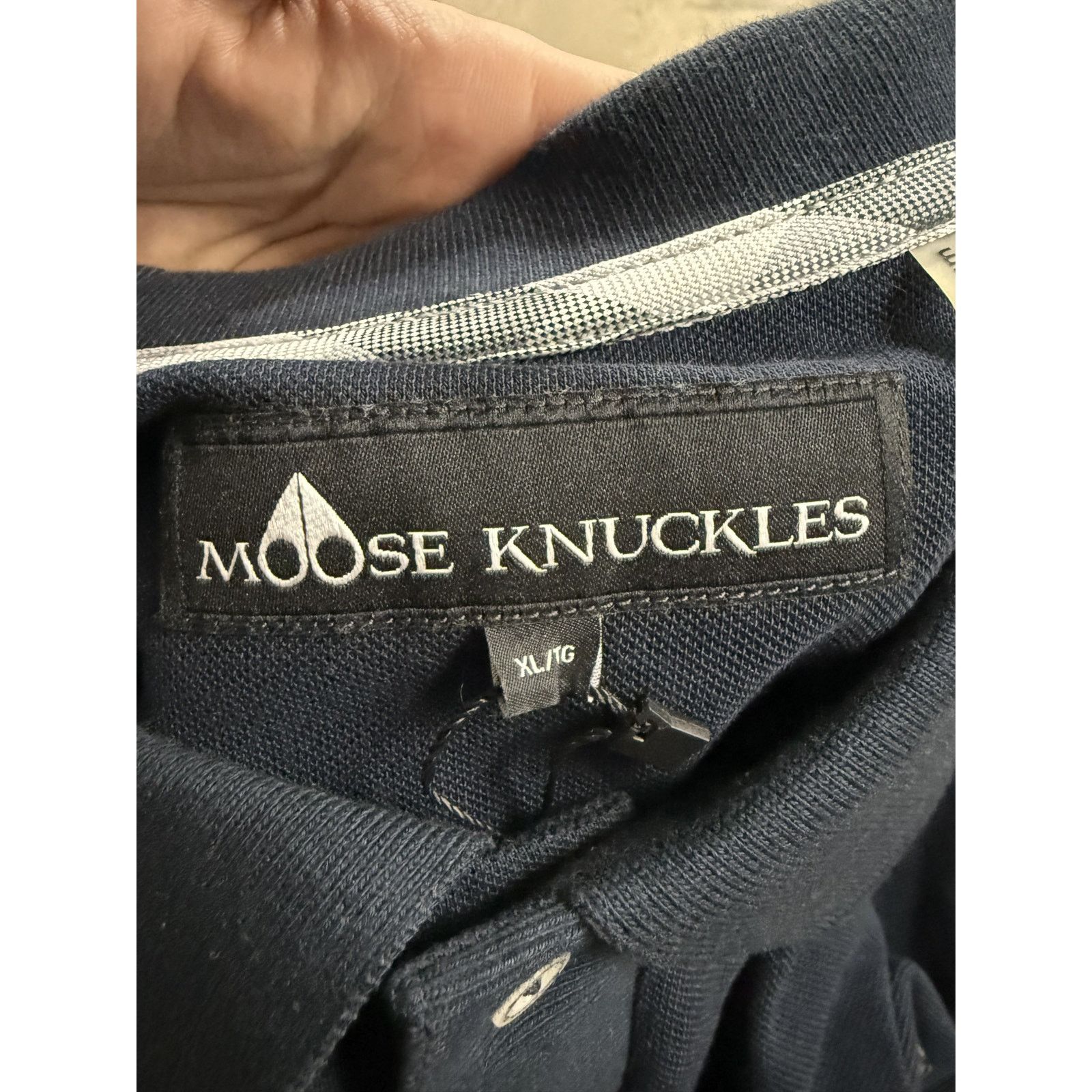 Moose Knuckles Moose Knuckles Button Up Navy Used XL Size US XL / EU 56 / 4 - 3 Thumbnail