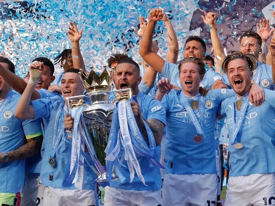 All Sport × Puma MANCHESTER CITY 2023 2024 HOME FOOTBALL SHIRT SOCCER JERSEY Size US S / EU 44-46 / 1 - 9 Thumbnail
