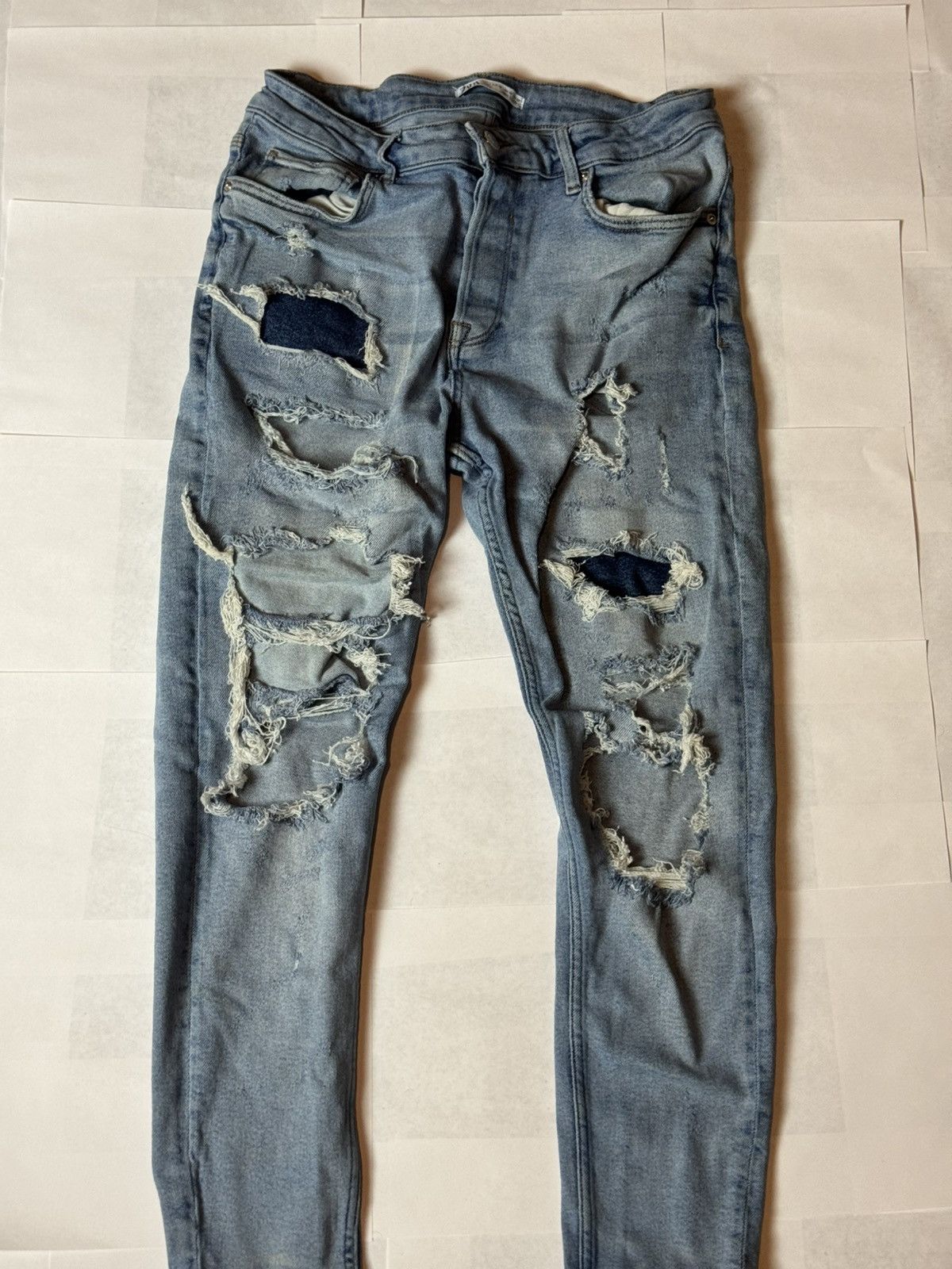 Zara Ripped Skinny Jeans *Stretchy* Size US 32 / EU 48 - 1 Thumbnail