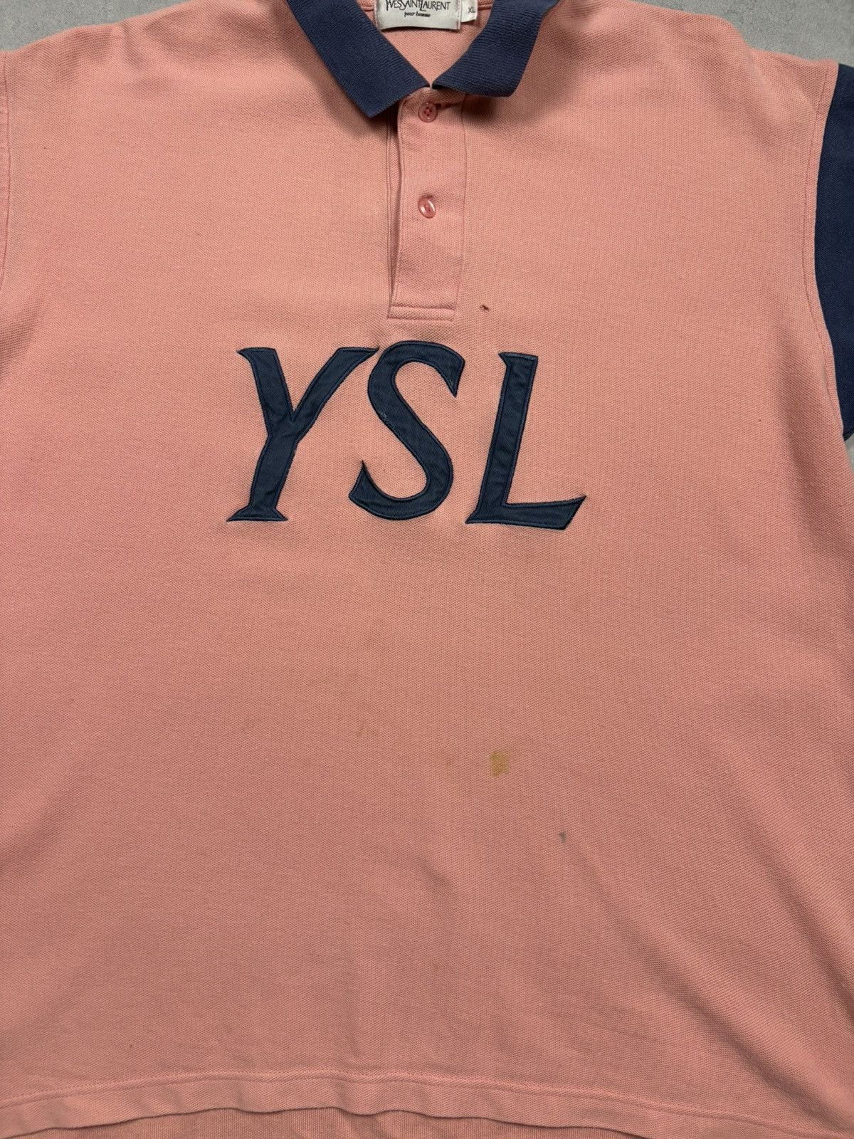 Yves Saint Laurent Vintage Yves Saint Laurent YSL Logo Polo Shirt XL 90s Homme Size US XL / EU 56 / 4 - 5 Thumbnail