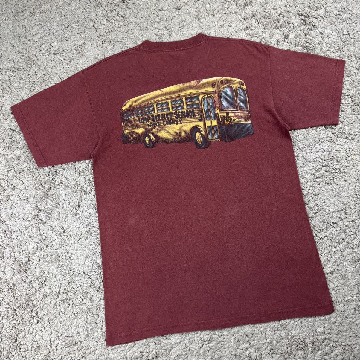 Band Tees Vintage 90s Limp Bizkit Duval Country School Bus T-shirt Size US L / EU 52-54 / 3 - 3 Thumbnail