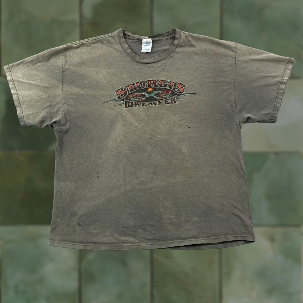 Delta VINTAGE Bike Week Shirt Mens 2XL Faded Motorcycle Biker Short Sleeve Skull USA Shirt Size US XXL / EU 58 / 5 - 1 Thumbnail