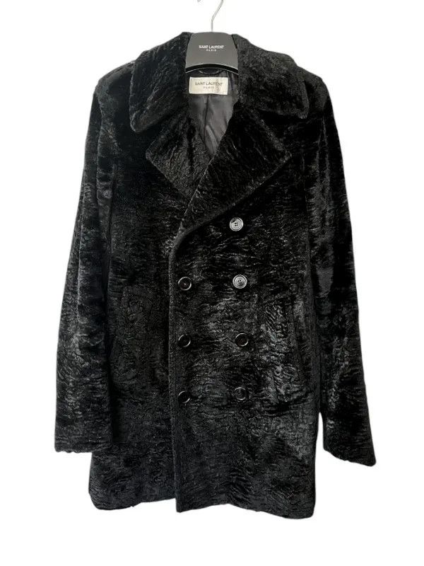 Saint Laurent Paris Saint Laurent Double-Breasted Astracan Fur Coat Size US S / EU 44-46 / 1 - 1 Thumbnail