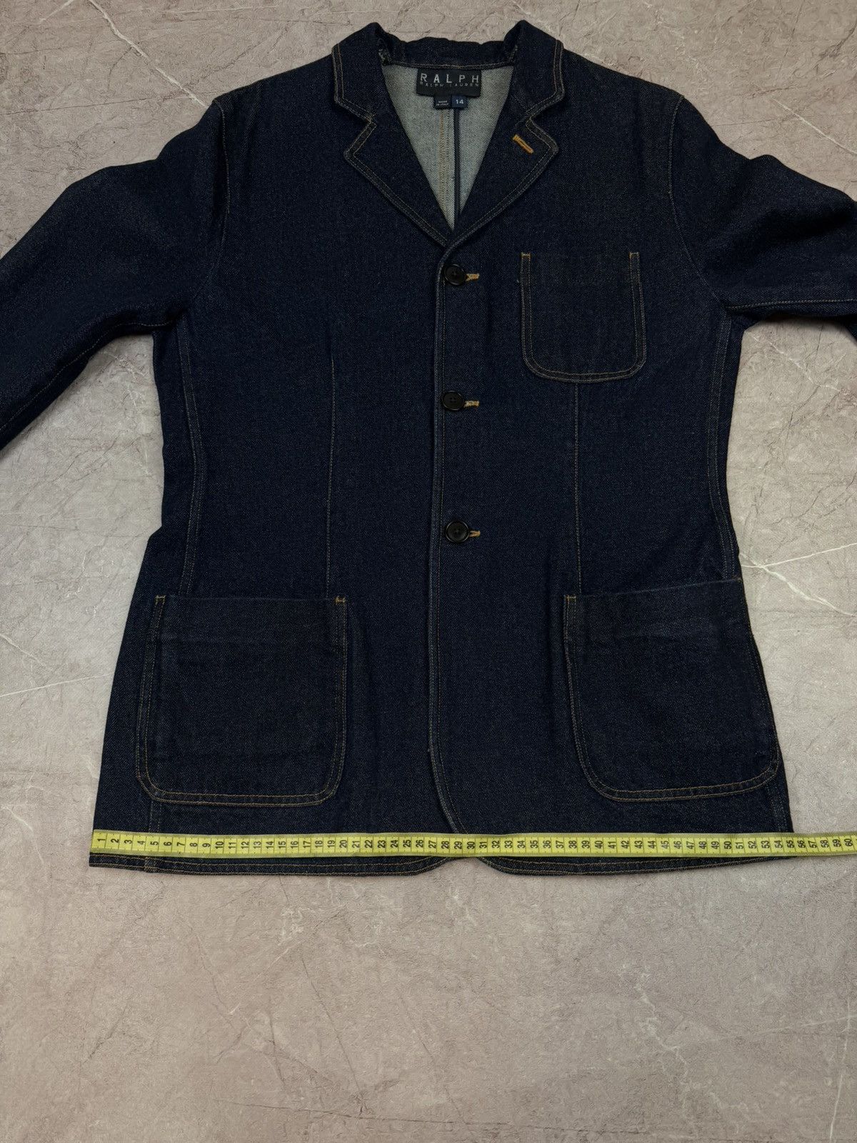 Polo Ralph Lauren Ralph Lauren Denim Blazer Dark Wash Vintage Workwear Style Size M / US 6-8 / IT 42-44 - 12 Thumbnail
