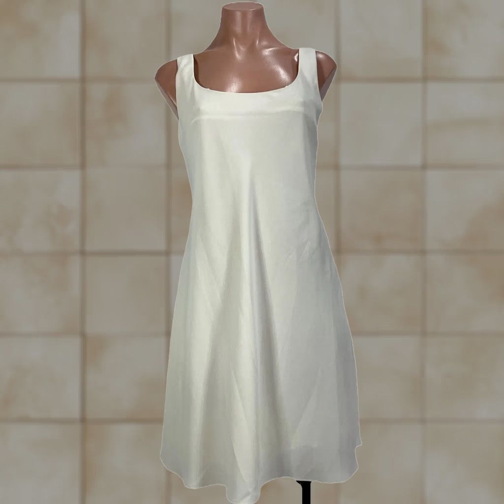 Laundry by Shelli Segal VINTAGE Laundry by Shelli Segal 90s Ivory Floral Lace Embroidered Skater Dress 8 Size M / US 6-8 / IT 42-44 - 1 Thumbnail