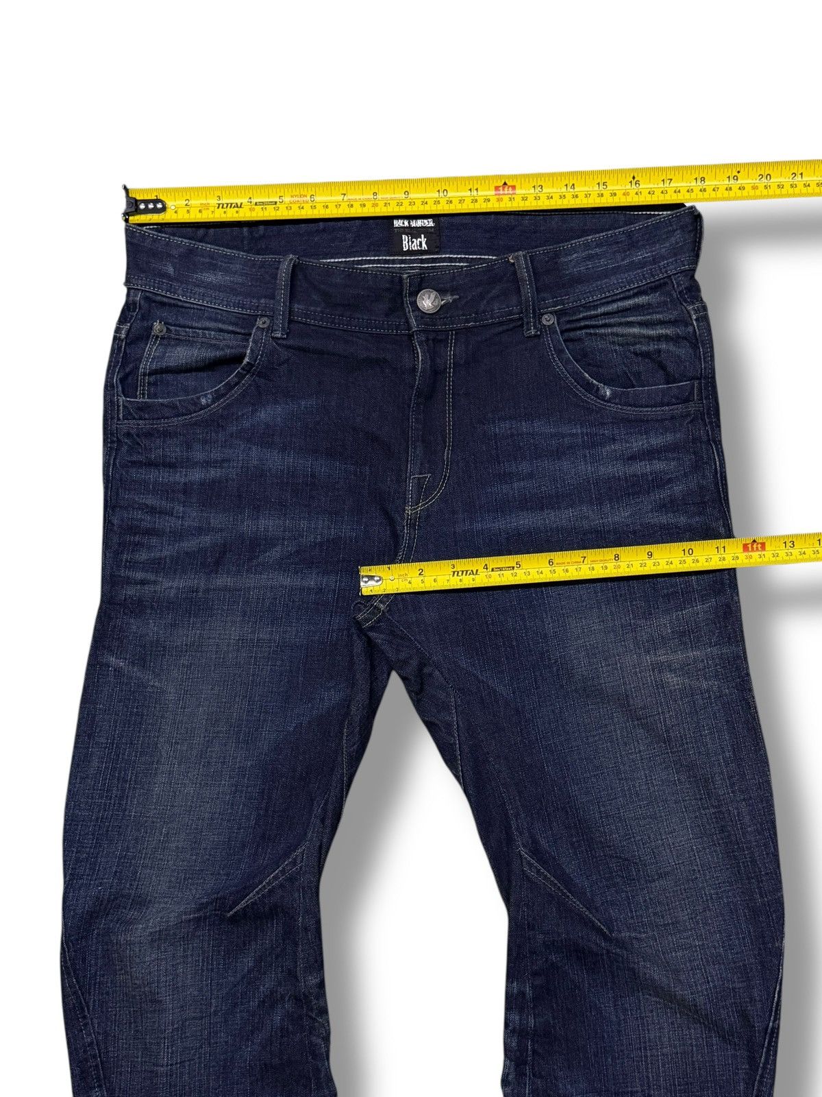 Numbers Vintage Back Number Black Denim Jeans Japan | Dark Wash W35 Size US 35 - 15 Thumbnail