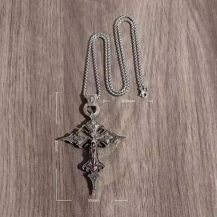 Japanese Brand Gothic Skeleton Cross Pendant Necklace Size ONE SIZE - 5 Thumbnail