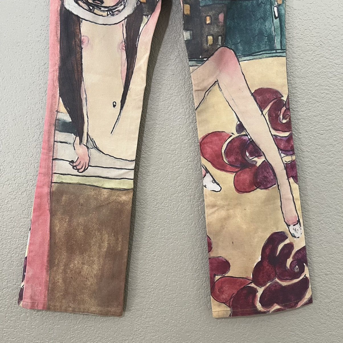 Lee Aya Takano X Lee 2003 All Over Print Denim Jeans Size 28" / US 6 / IT 42 - 7 Thumbnail