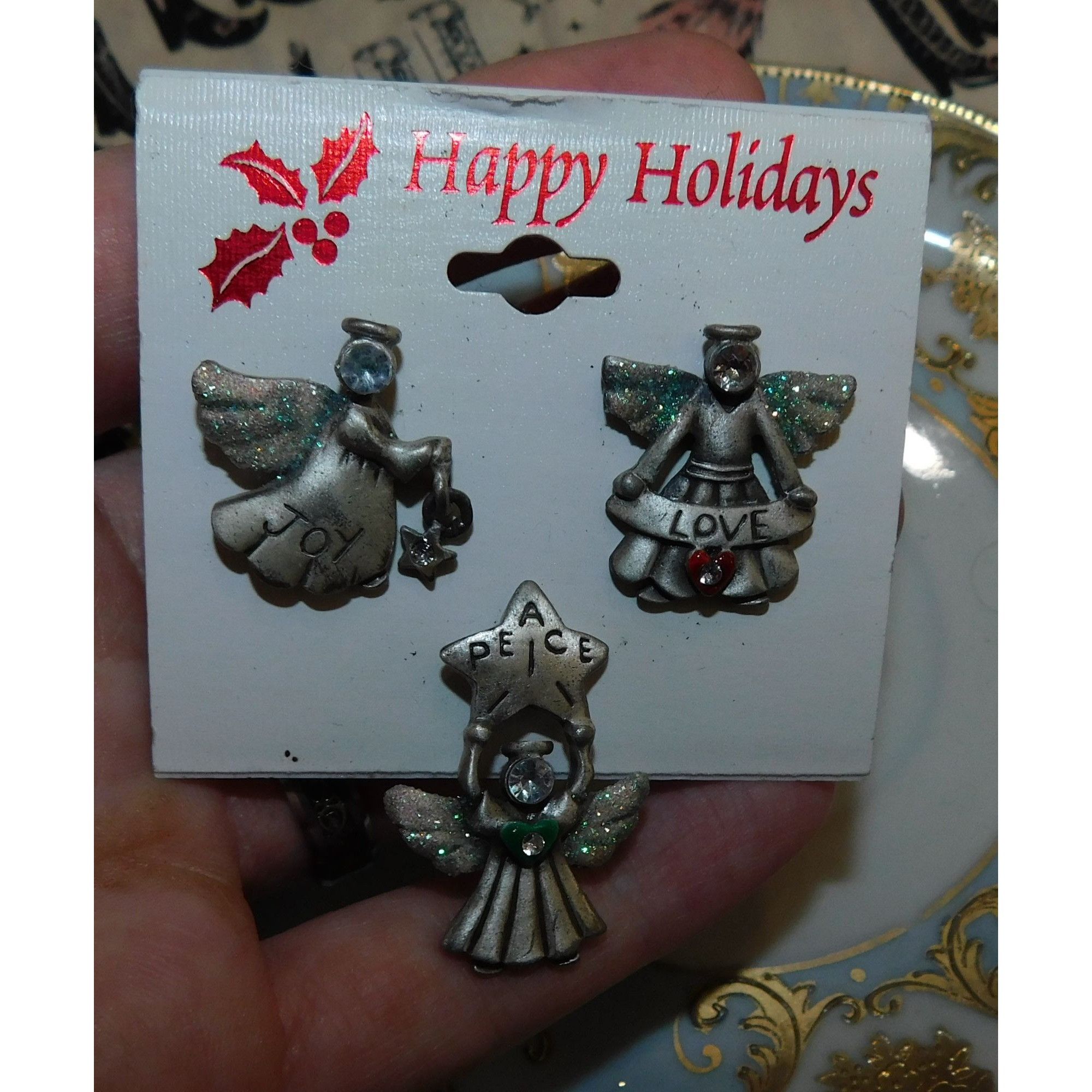 Other Vintage Peace Love And Joy Holiday Pins Size ONE SIZE - 3 Thumbnail
