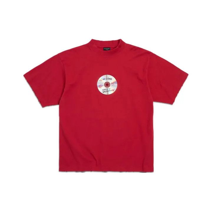 Balenciaga Balenciaga Red Graphic Short Sleeve T-Shirt Size US XXS / EU 40 - 1 Thumbnail