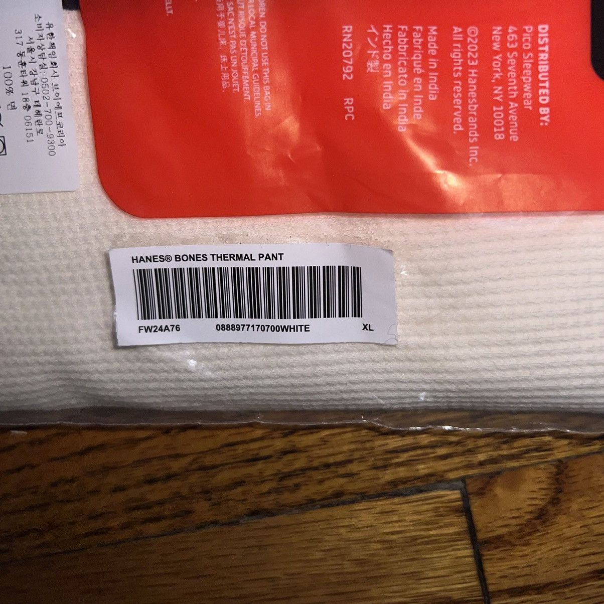 Supreme Supreme Hanes Bones Thermal Pants White Size: XL Size US 40 / EU 56 - 5 Thumbnail