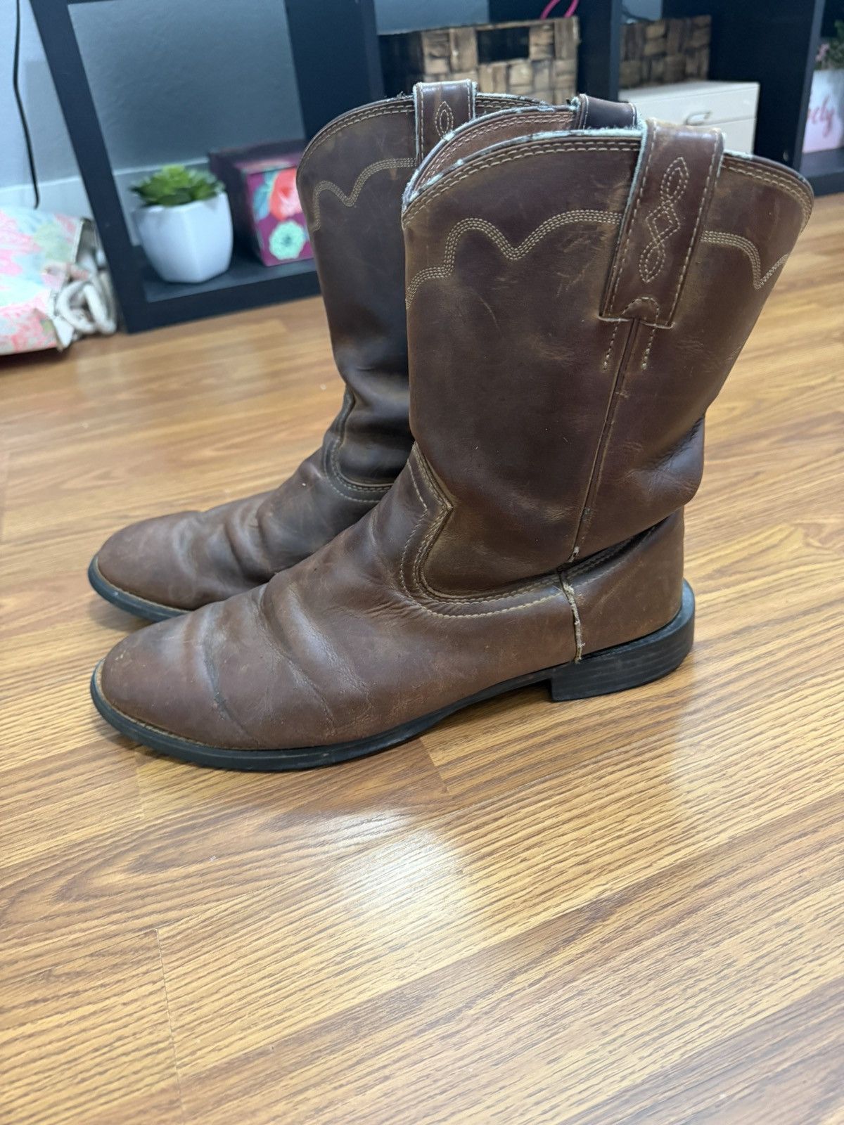 Justin Boots Justin Boots 3902 Mens Jeb Western Cowboy Boots Mid Calf 12D Size US 12 / EU 45 - 3 Thumbnail