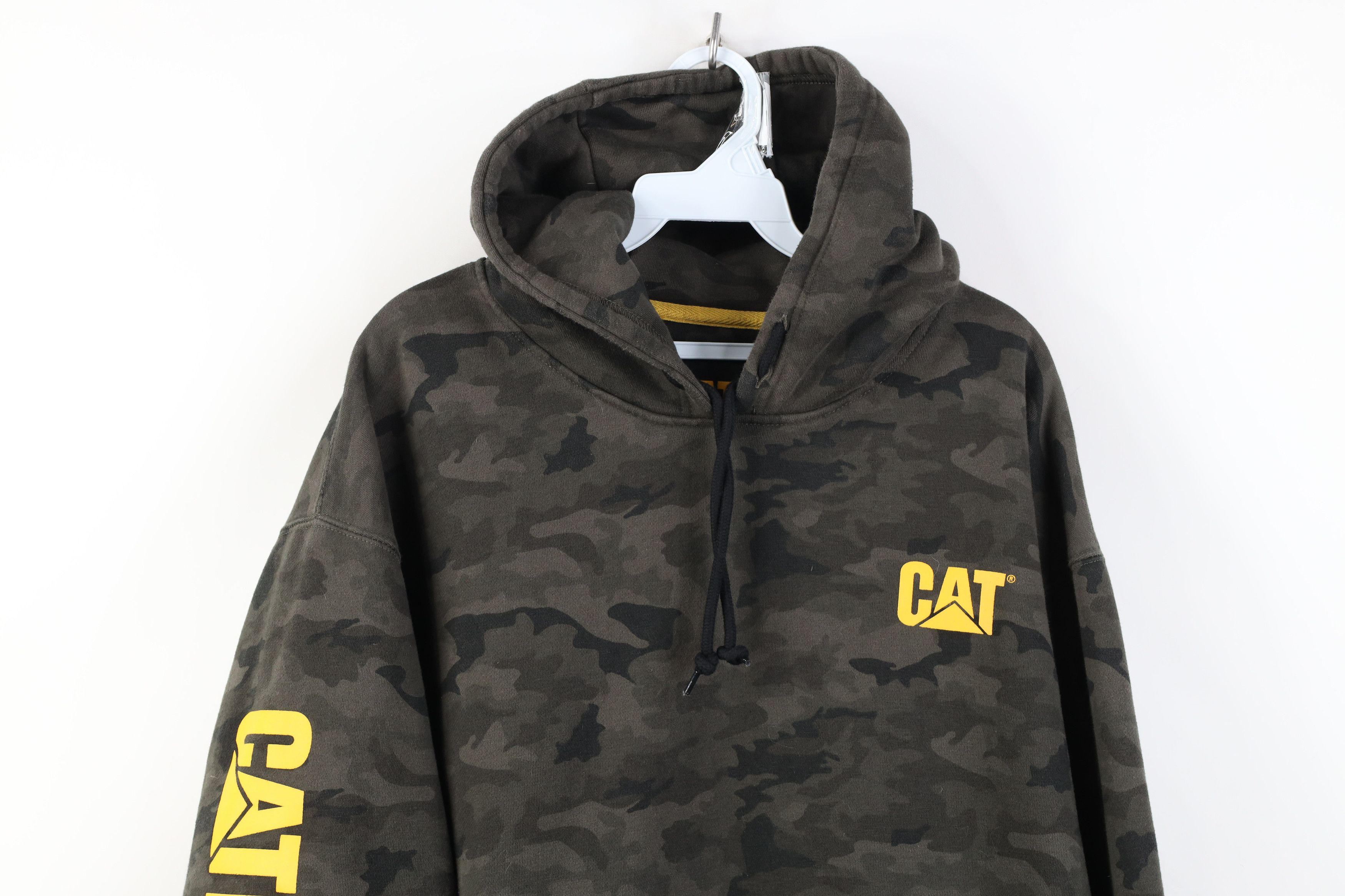 Caterpillar Vintage Y2K Caterpillar CAT Camouflage Hoodie Sweatshirt Size US XXL / EU 58 / 5 - 2 Thumbnail
