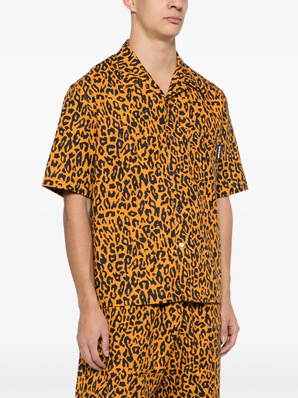 Palm Angels o1y0325 Linen Shirt in Orange/Black Size US M / EU 48-50 / 2 - 3 Thumbnail