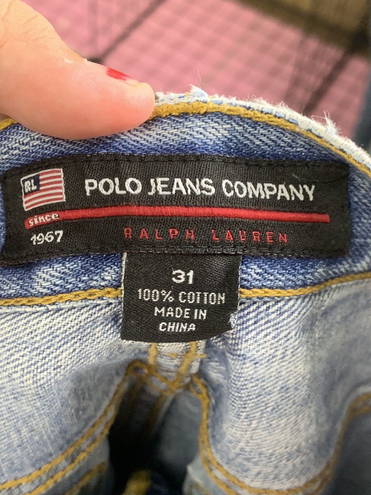 Vintage Vintage Polo RL distress jeans Size US 31 - 16 Thumbnail