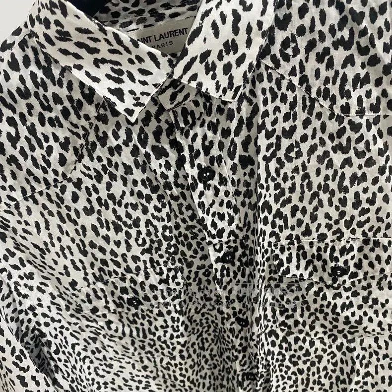 Saint Laurent Paris Saint Laurent Paris 13fw snow leopard print shirt. Size US S / EU 44-46 / 1 - 3 Thumbnail