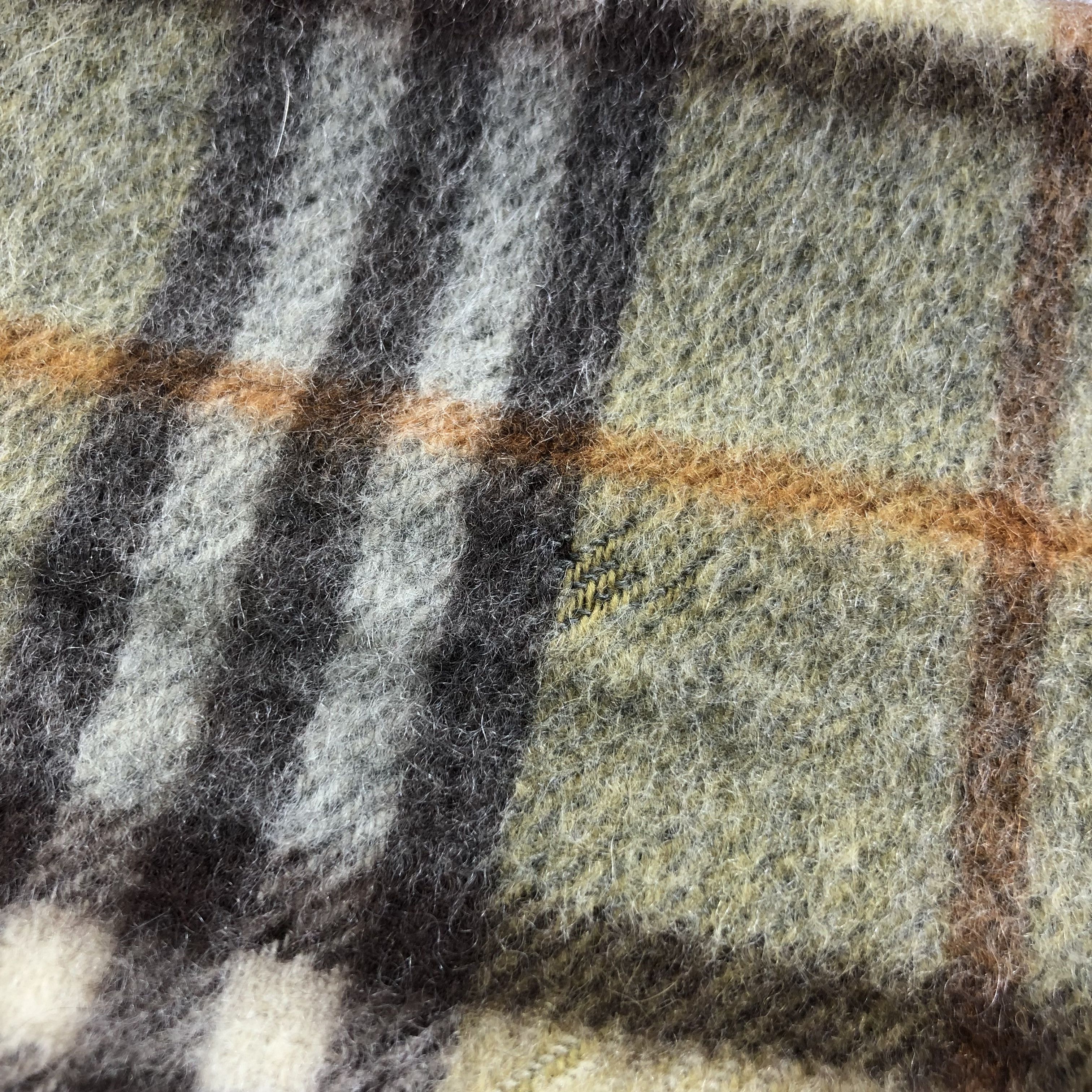 Burberry Burberrys Nova Check Green Cashmere Scarf Muffler V1377 Size ONE SIZE - 6 Thumbnail