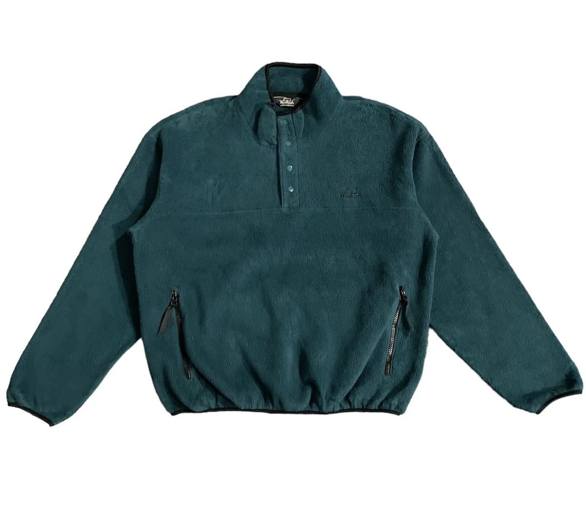 Vintage × Woolrich Woolen Mills Vintage Woolrich Half Button Fleece Jacket Size US XL / EU 56 / 4 - 1 Thumbnail