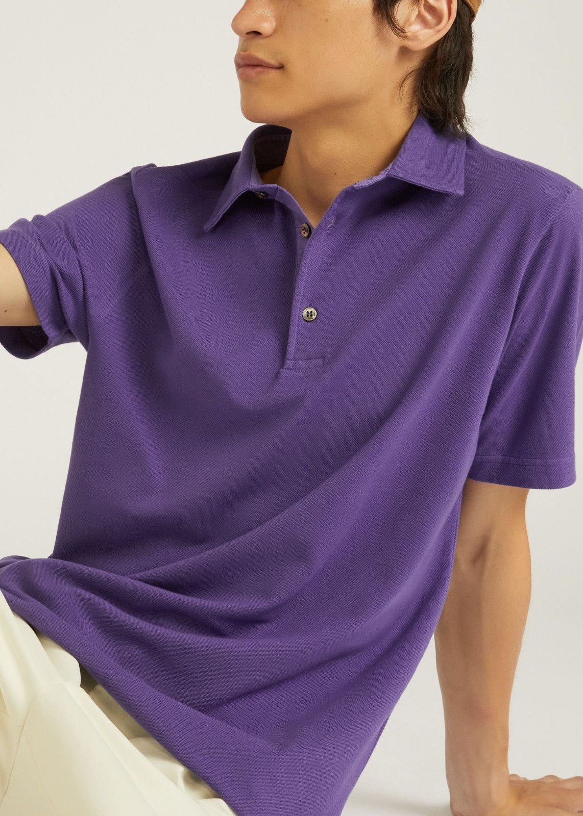 Loro Piana o1srvl11e0924 Polo Shirt in Purple Size US L / EU 52-54 / 3 - 2 Thumbnail