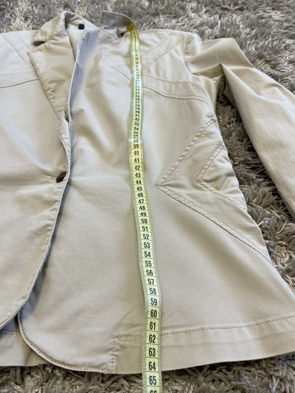 Roberto Cavalli Roberto Just CAVALLI Blazer Beige Cotton 1 Button Jacket Size M / US 6-8 / IT 42-44 - 14 Thumbnail
