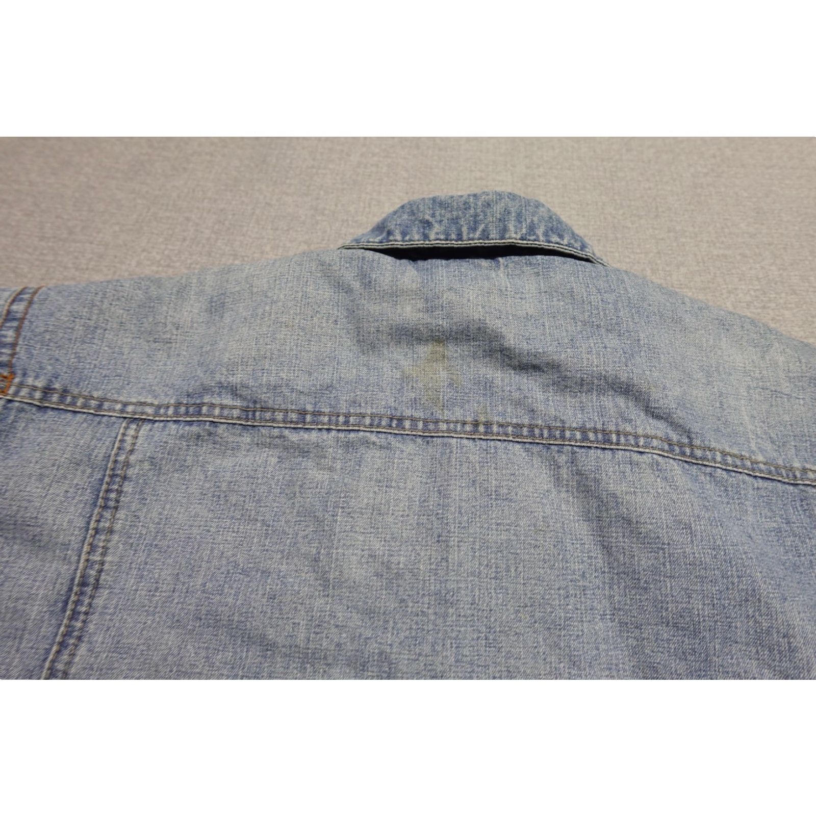 Denime VINTAGE Skate Denim Jacket Mens 2XL Blue Light Wash Sherpa Lined Bomber Jacket Casual Winter Size US XXL / EU 58 / 5 - 6 Thumbnail