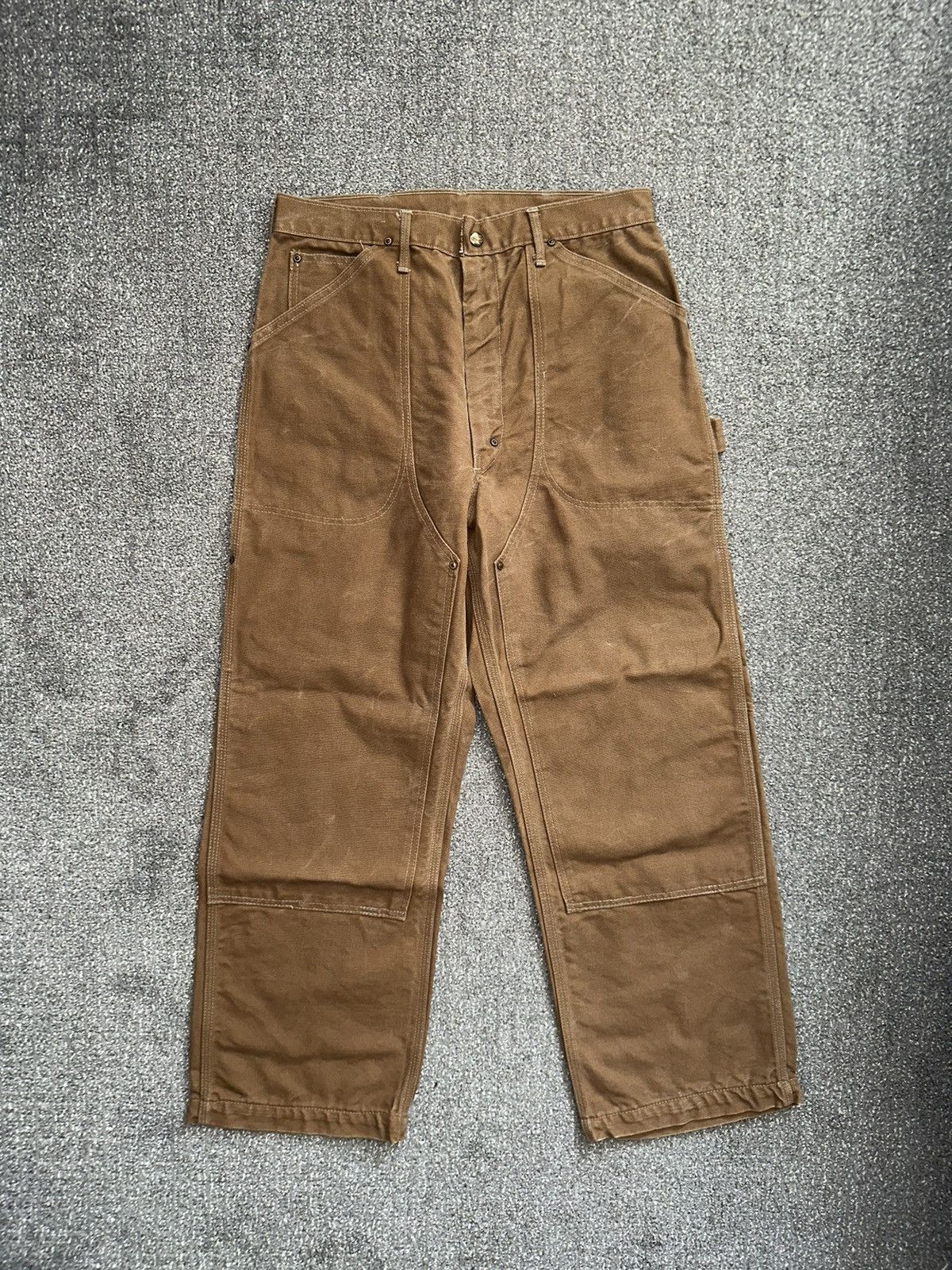 VINATGE 60s CARHARTT 31x29 DOUBLE KNEE CARPENTER DUCK JEANS