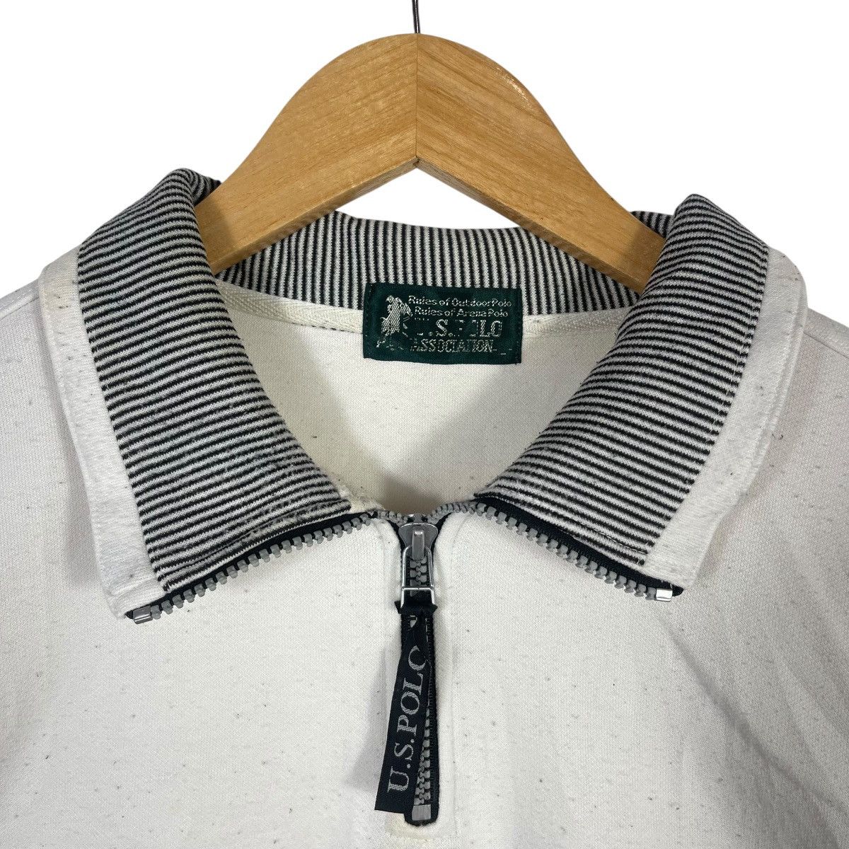 Polo Ralph Lauren Vintage U.S. Polo Sports Quarter Zip Rugby Shirt Striped Size US L / EU 52-54 / 3 - 5 Thumbnail