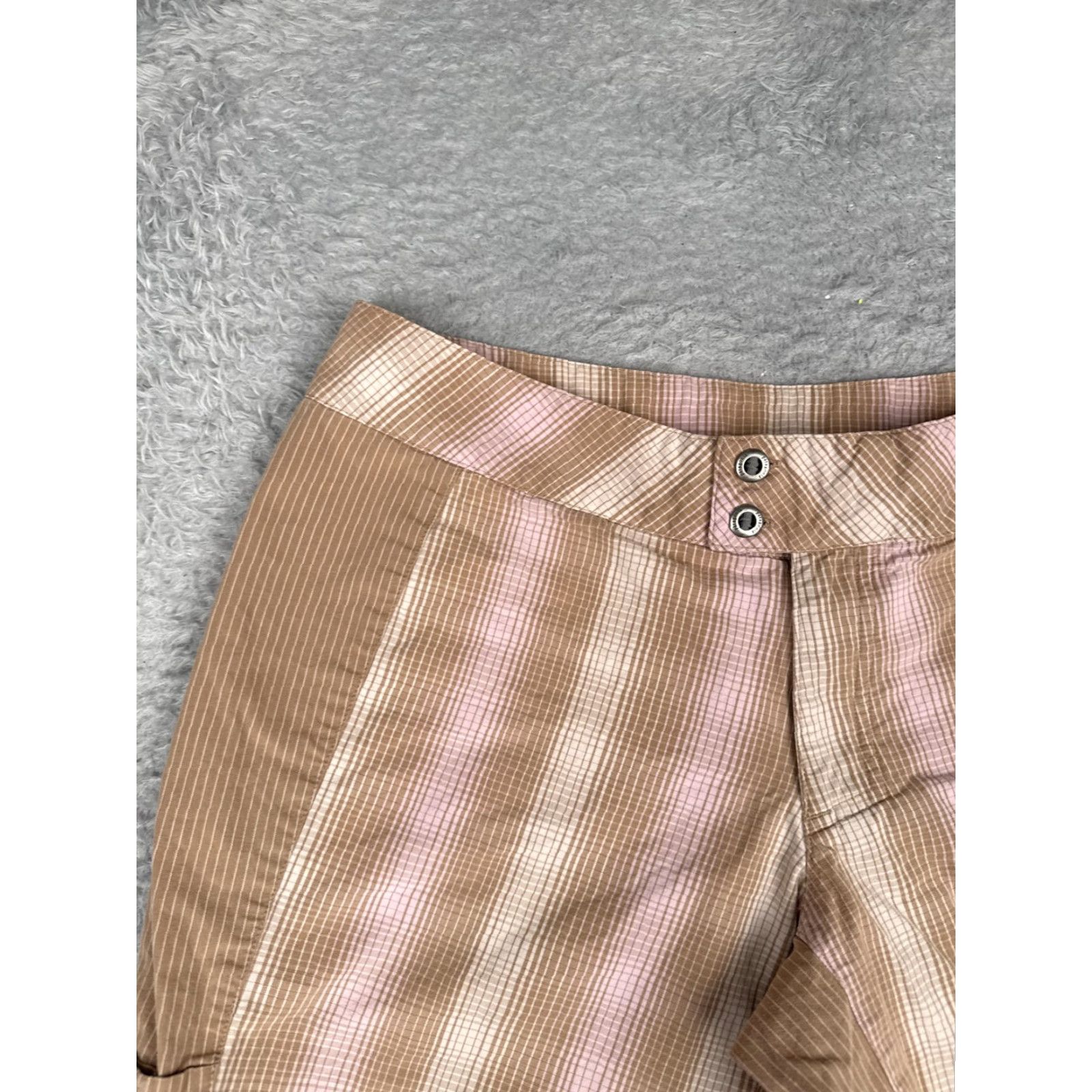 Patagonia Patagonia Shorts Womens 10 Brown Striped Organic Cotton Hiking Outdoor Chino Casual Womens 10 Brown Striped Pattern, Outdoor Size 32" / US 10 / IT 46 - 4 Thumbnail
