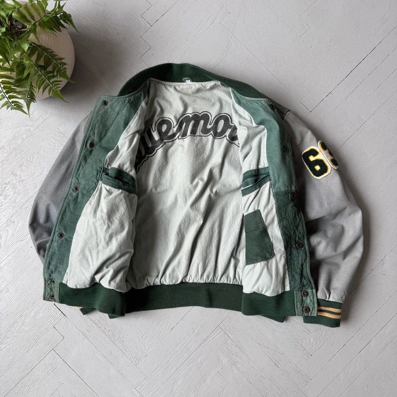 Vintage Vintage Leather Varsity Bomber Jacket Size US M / EU 48-50 / 2 - 6 Thumbnail