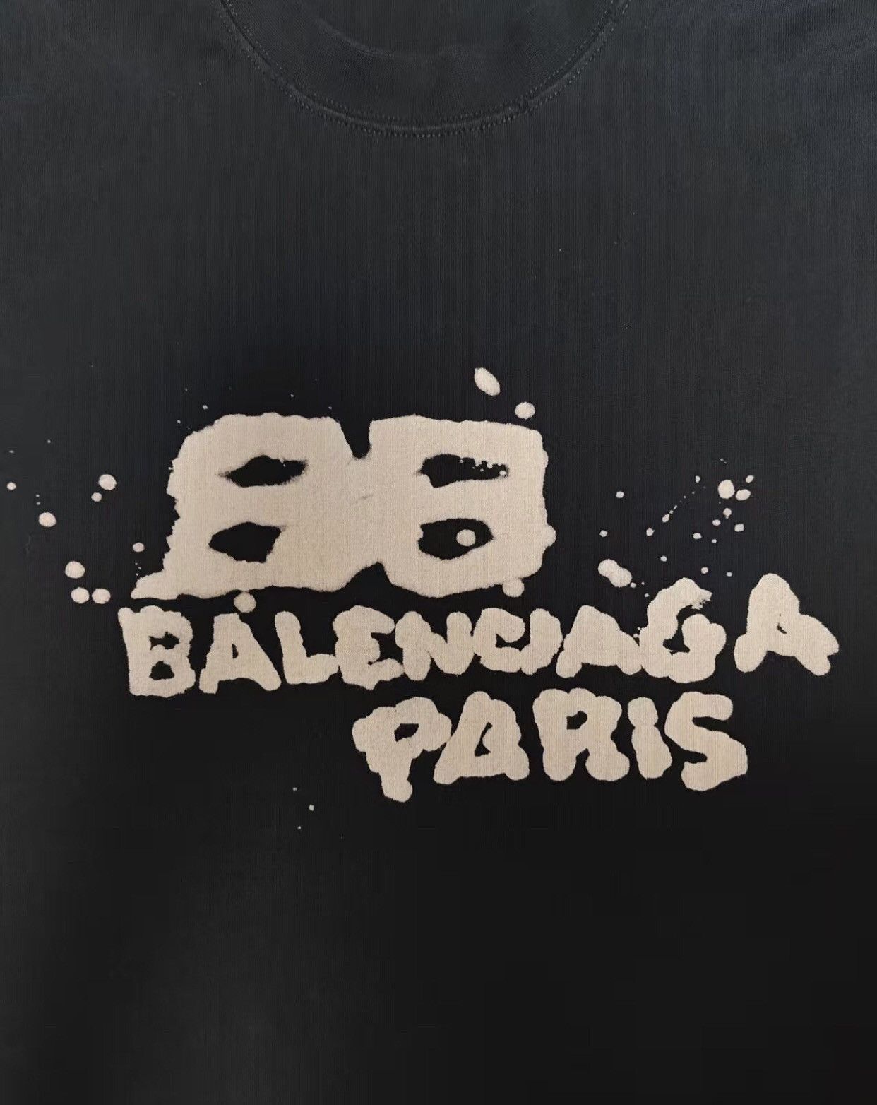 Balenciaga Balenciaga 23ss Graffiti Splash Ink Short Sleeve T-Shirt Size US XS / EU 42 / 0 - 3 Thumbnail