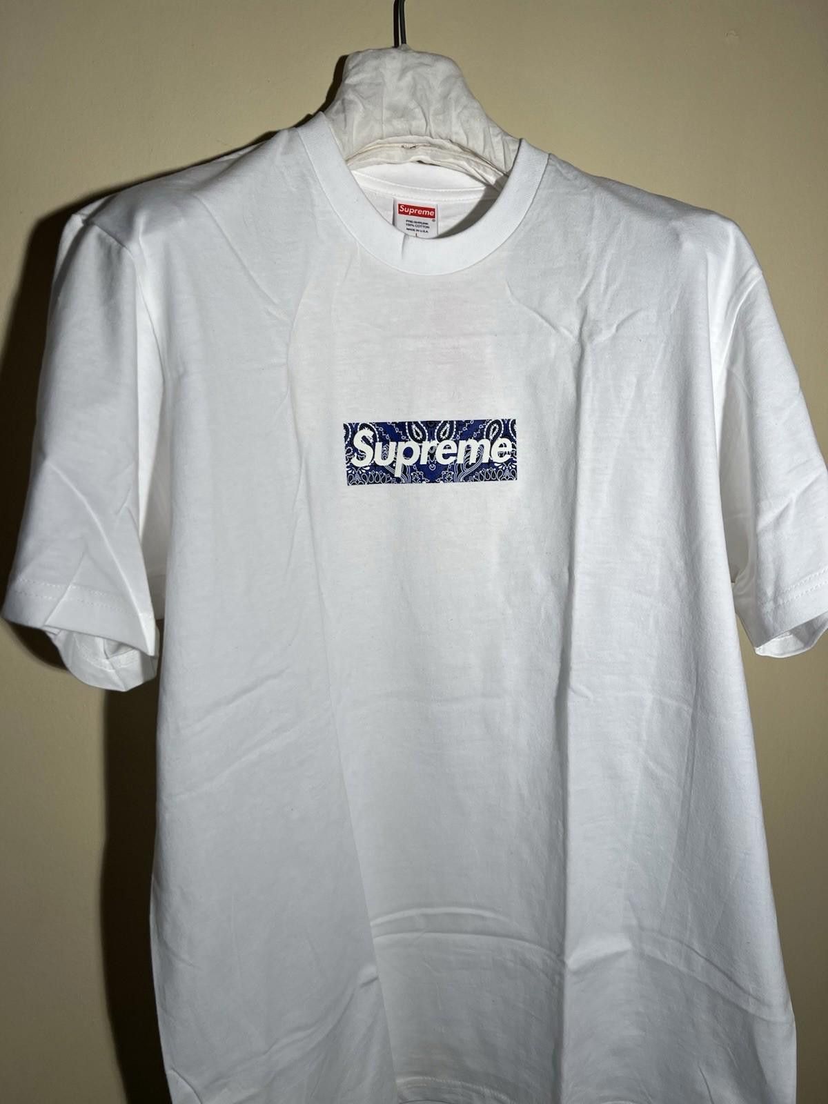 Supreme FW19 Supreme Bandana Box Logo Tee White L 2019 Size US L / EU 52-54 / 3 - 4 Thumbnail