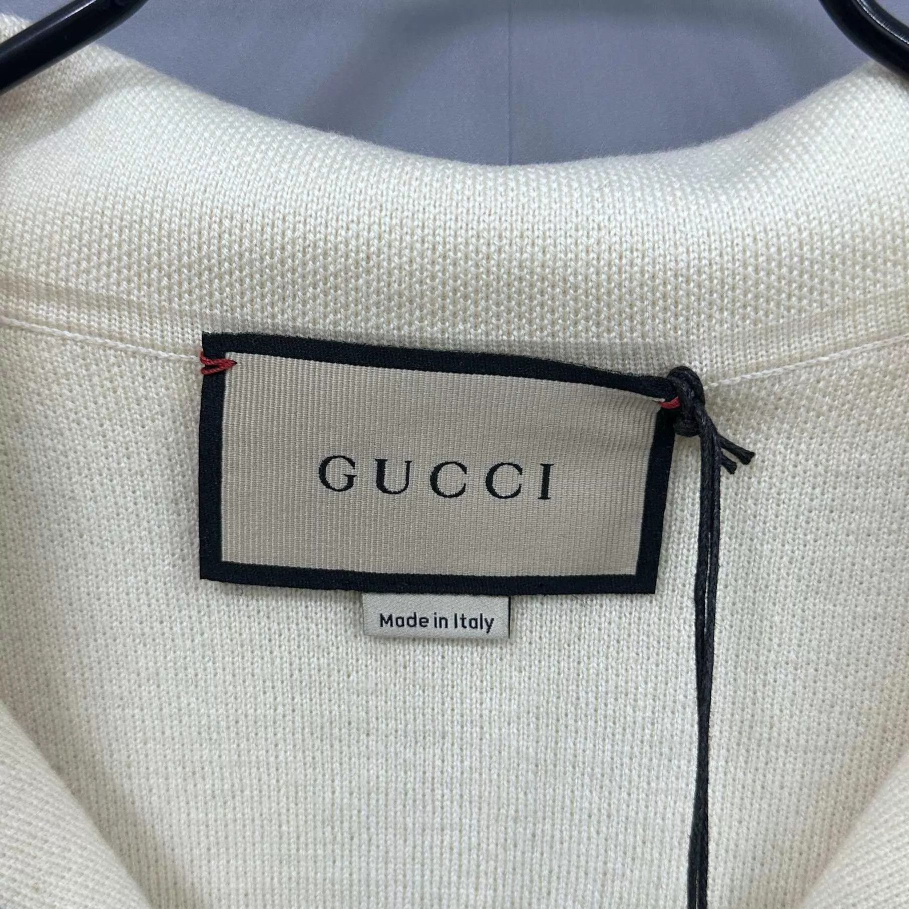 Gucci GUCCI New Off-White Embroidered Logo Cardigan Size L / US 10 / IT 46 - 4 Thumbnail