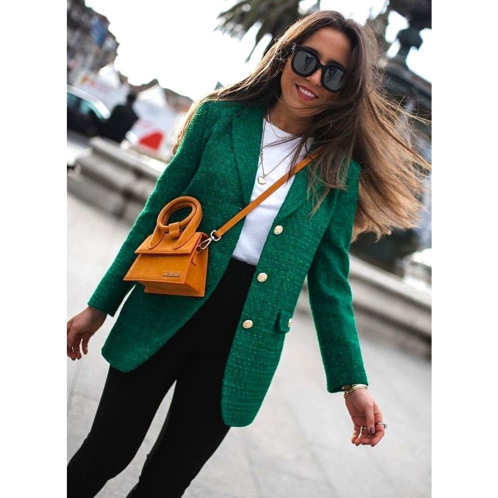 Zara ZARA BLOGGER FAVE!!! Blazer with Contrast Buttons NWT Size S / US 4 / IT 40 - 11 Thumbnail