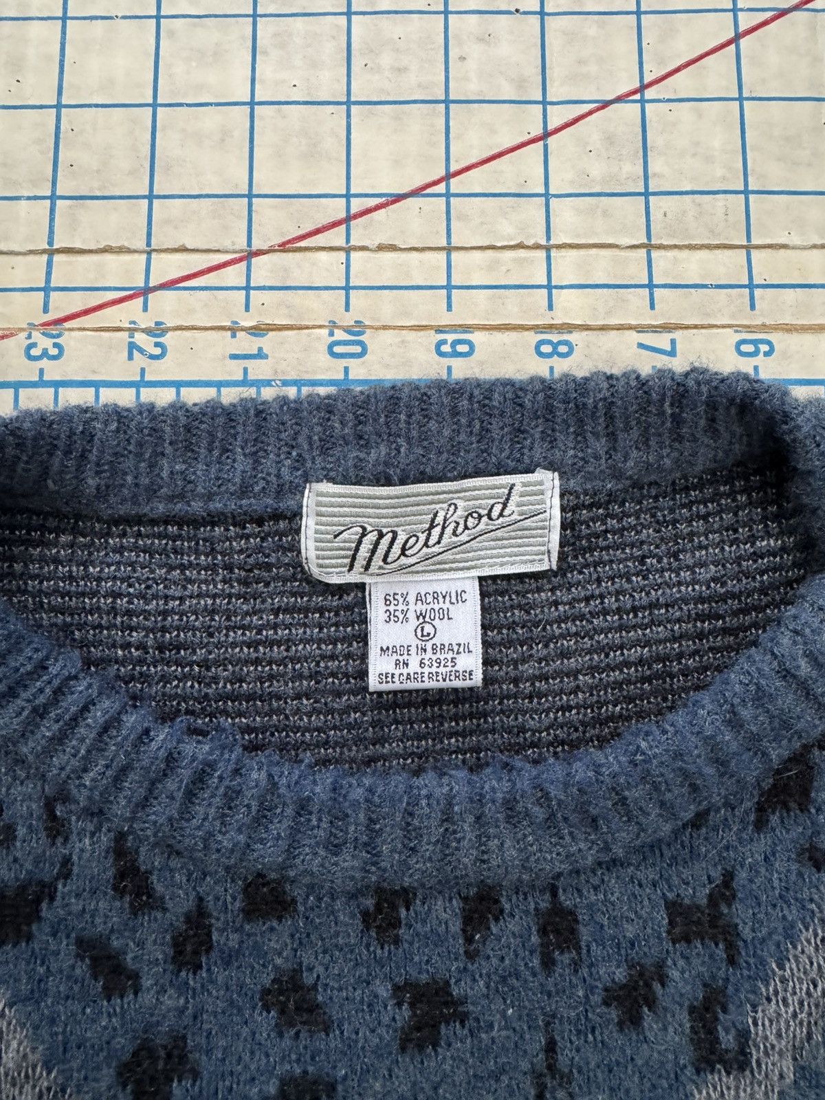 Method × Vintage Vintage Method Argyle Animal Print Knit Sweater Size Large Size US L / EU 52-54 / 3 - 5 Thumbnail